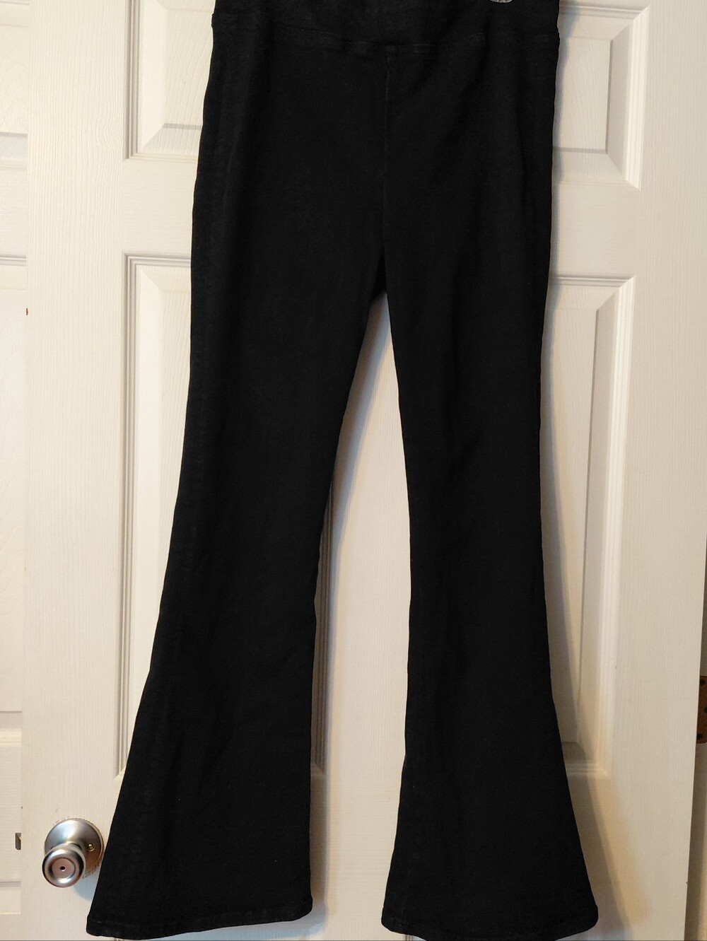 Frame Jet Set Flare Pull On Pants Black Stretch Size 2